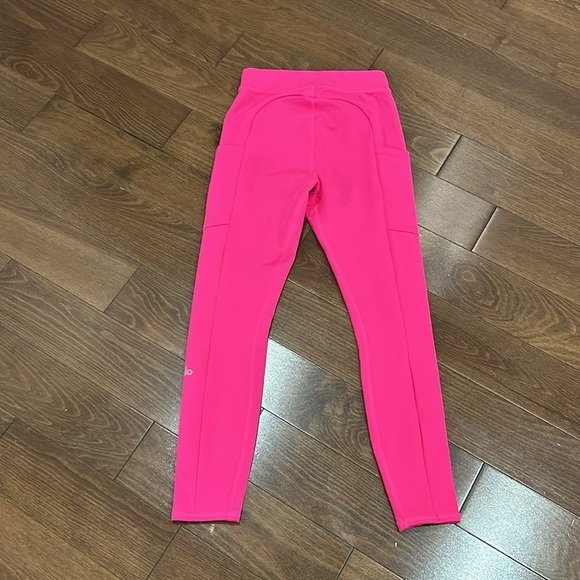 Alo Yoga 7/8 High-Waist Checkpoint Legging Neon Pink - Picture 6 of 7